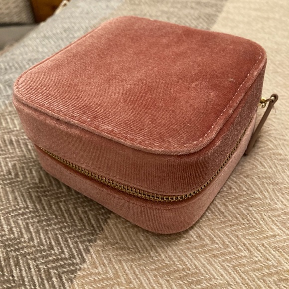 LOFT Other - COPY - Pink velvet travel jewelry box LOFT